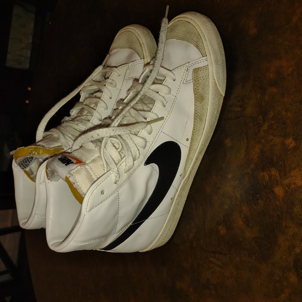 Nike White and Black Athletic Shoes